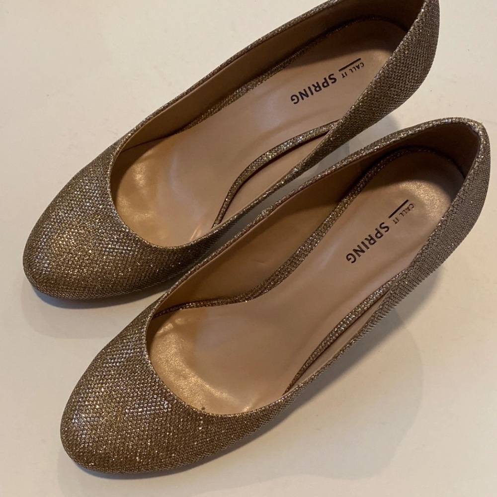 Spring gold heels